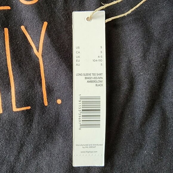 NWT Rae Dunn Spooky Vibes Only Black Shirt Childs Kids 5 - Picture 6 of 6